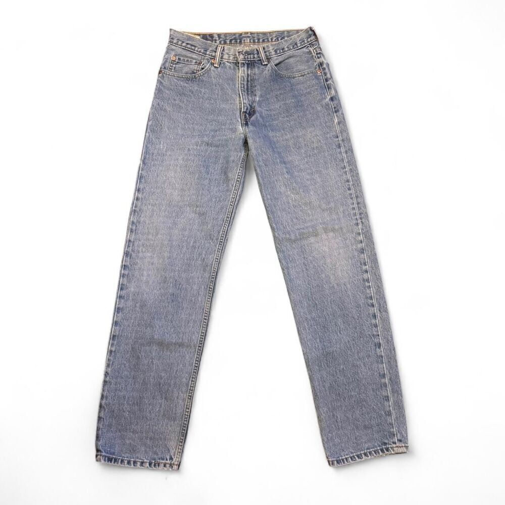 Levi's 550 straight leg relaxed 100% Cotton medium wash blue denim jeans 32x34